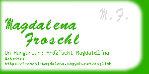 magdalena froschl business card